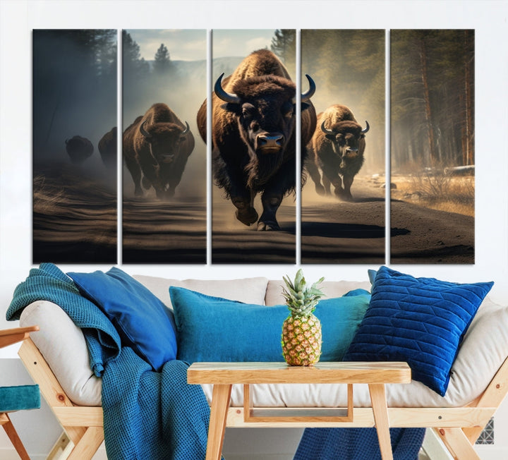 Buffalo Wall Art Canvas Print, Bison Wall Art Canvas Print