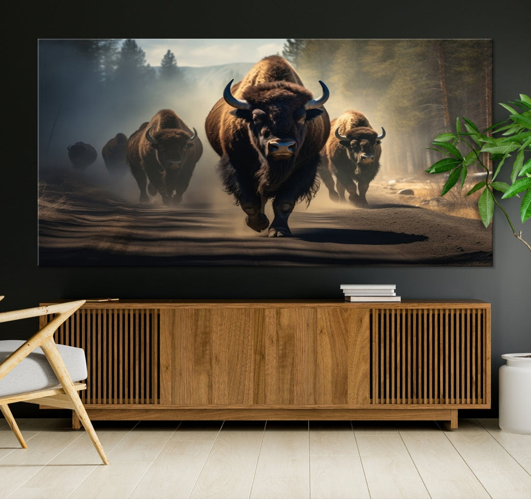 Buffalo Wall Art Canvas Print, Bison Wall Art Canvas Print