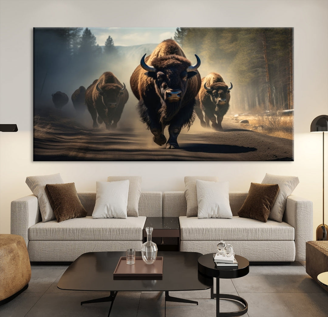 Buffalo Wall Art Canvas Print, Bison Wall Art Canvas Print