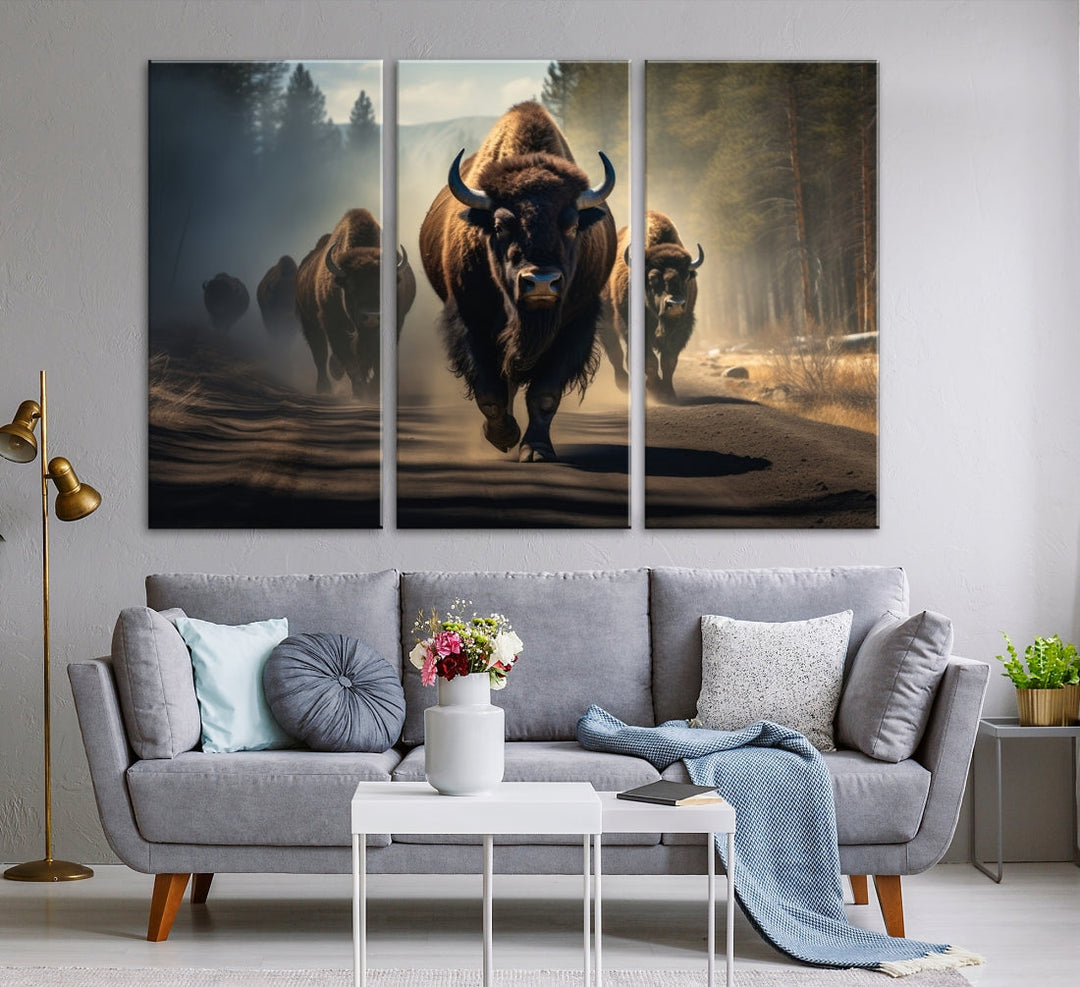 Buffalo Wall Art Canvas Print, Bison Wall Art Canvas Print