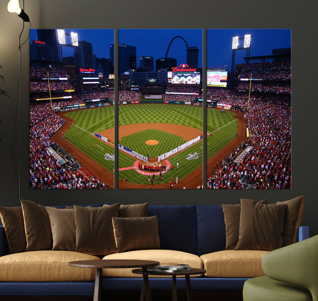 Busch Stadium Baseball Stadium Wall Art Canvas Print