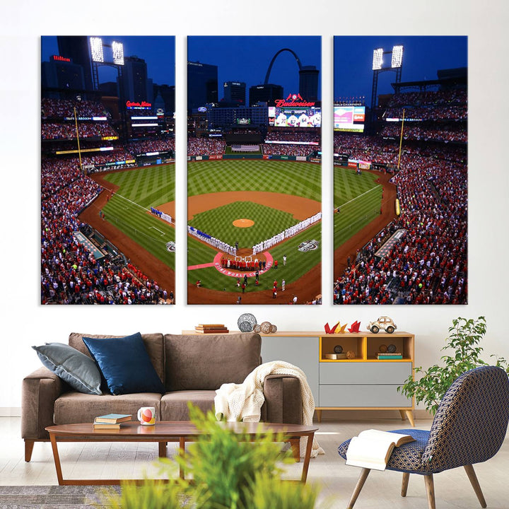 Busch Stadium Baseball Stadium Wall Art Canvas Print