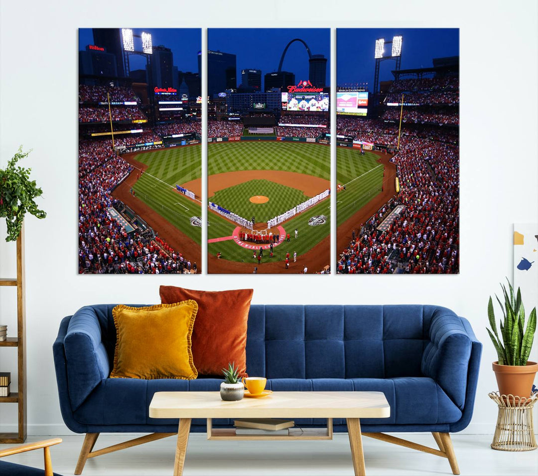 Busch Stadium Baseball Stadium Wall Art Canvas Print