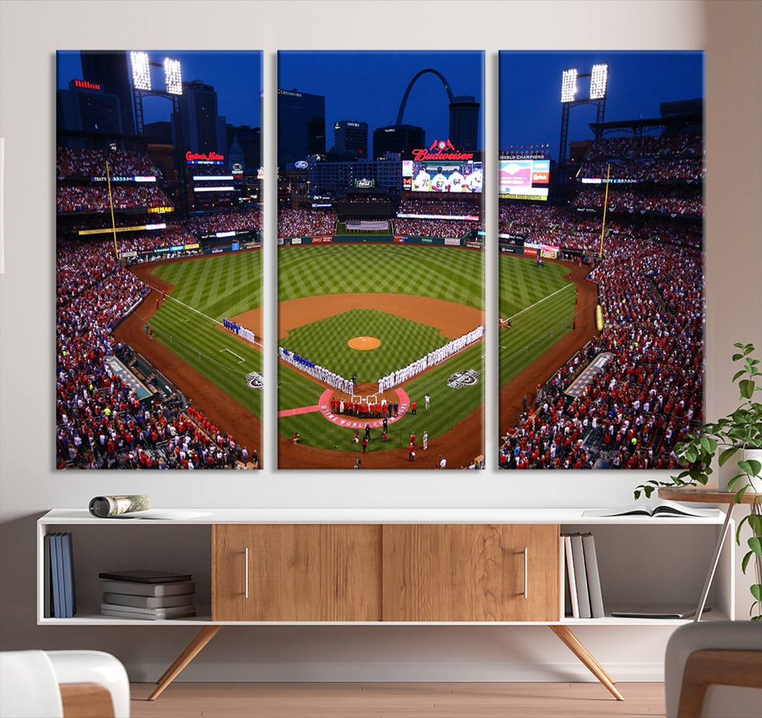 Busch Stadium Baseball Stadium Wall Art Canvas Print