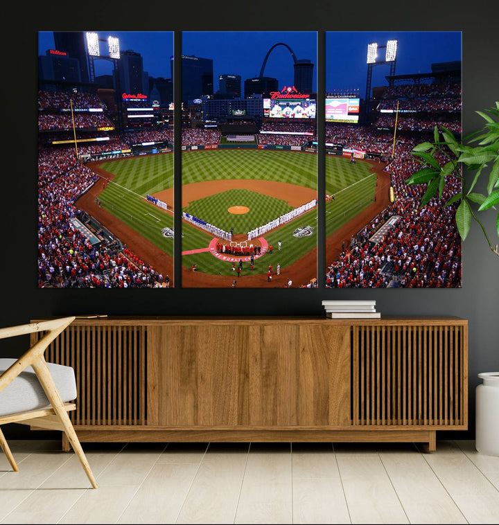 Busch Stadium Baseball Stadium Wall Art Canvas Print