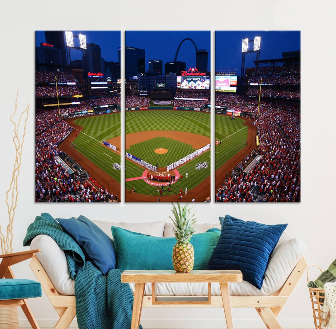 Busch Stadium Baseball Stadium Wall Art Canvas Print