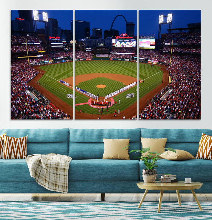 Busch Stadium Baseball Stadium Wall Art Canvas Print