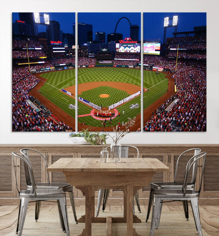 Busch Stadium Baseball Stadium Wall Art Canvas Print