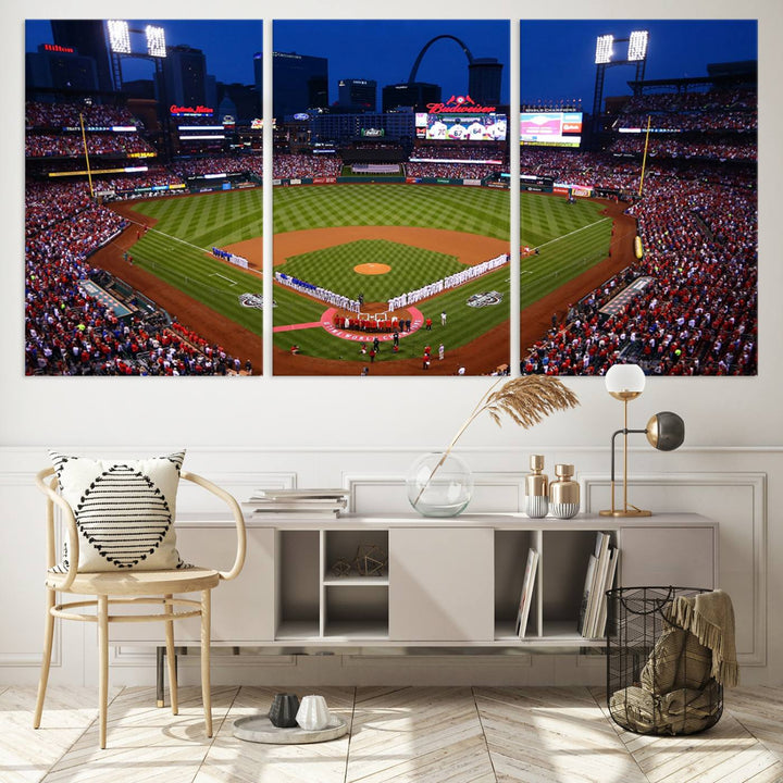 Busch Stadium Baseball Stadium Wall Art Canvas Print