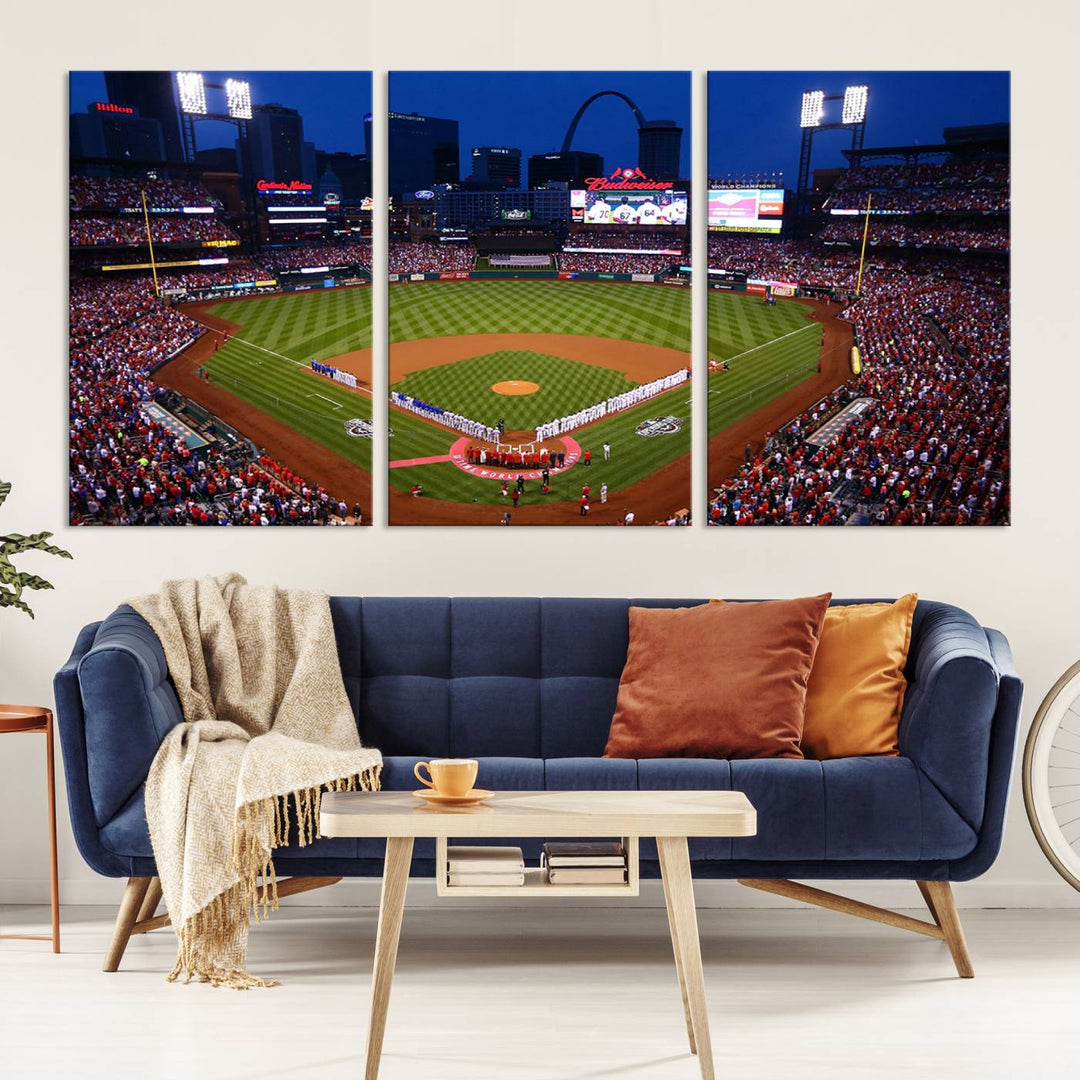 Busch Stadium Baseball Stadium Wall Art Canvas Print