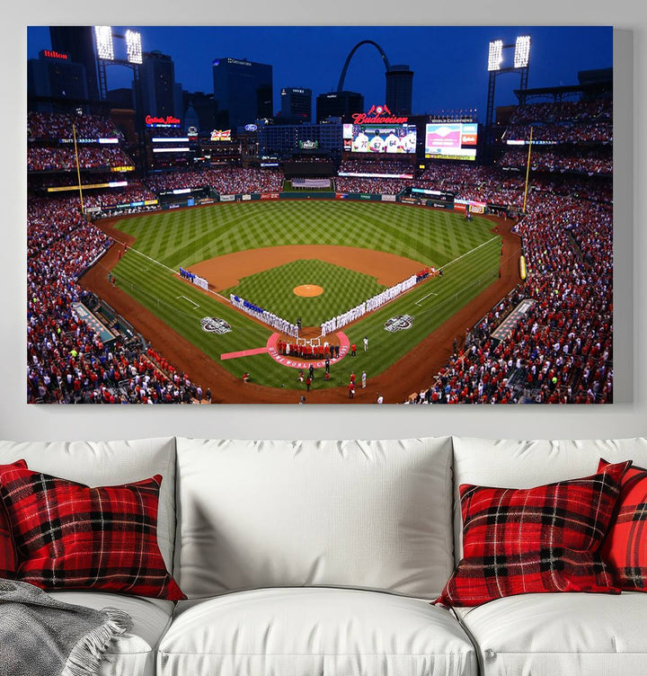 Busch Stadium Baseball Stadium Wall Art Canvas Print