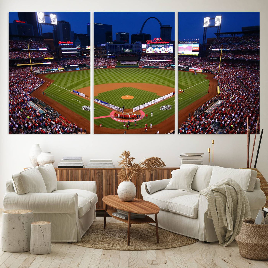 Busch Stadium Baseball Stadium Wall Art Canvas Print