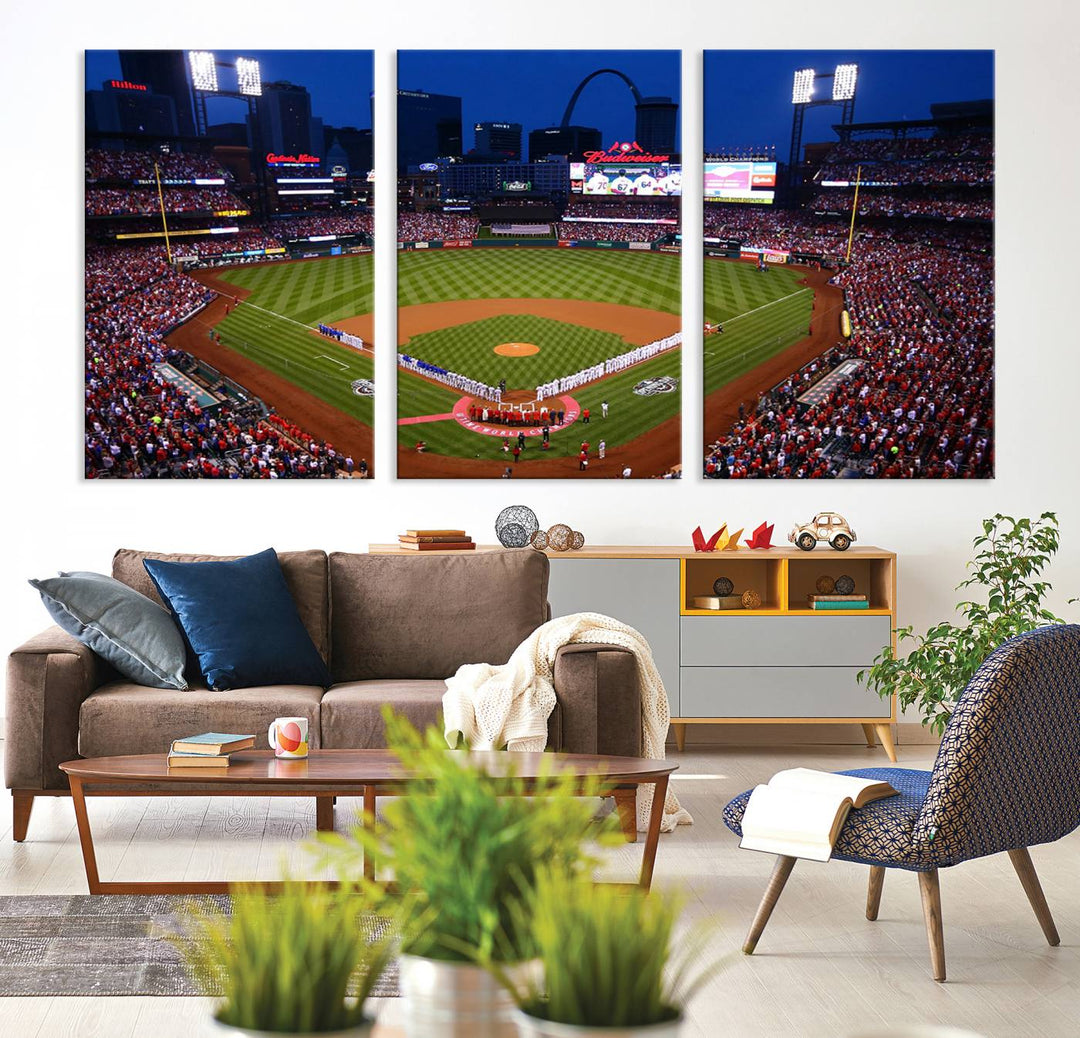 Busch Stadium Baseball Stadium Wall Art Canvas Print