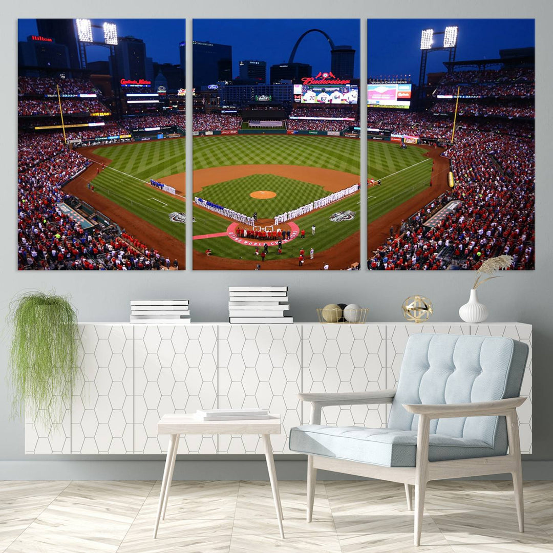 Busch Stadium Baseball Stadium Wall Art Canvas Print