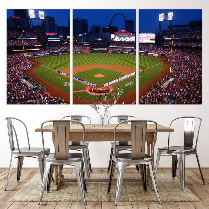 Busch Stadium Baseball Stadium Wall Art Canvas Print