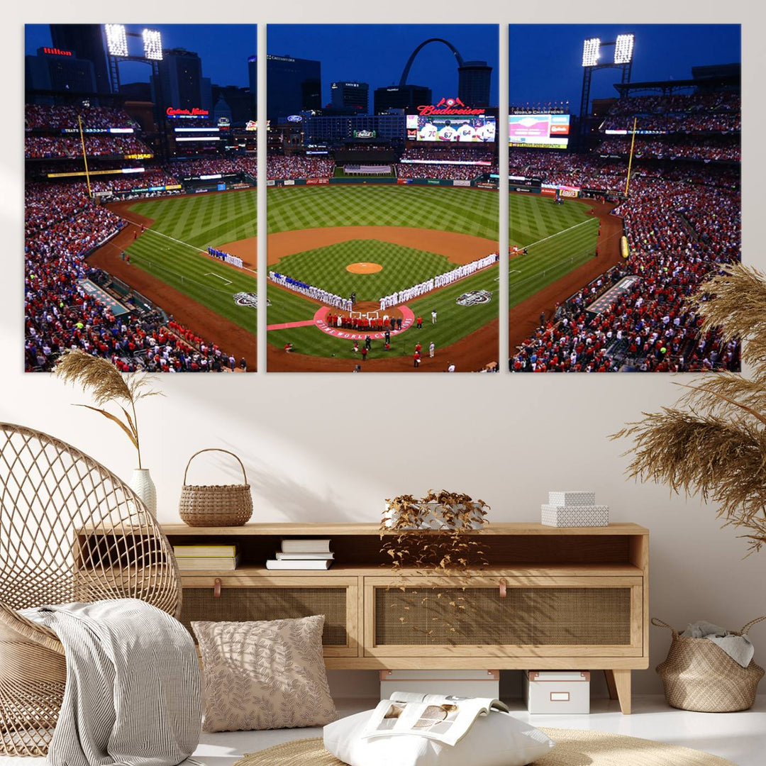 Busch Stadium Baseball Stadium Wall Art Canvas Print