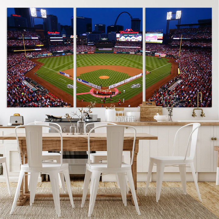 Busch Stadium Baseball Stadium Wall Art Canvas Print