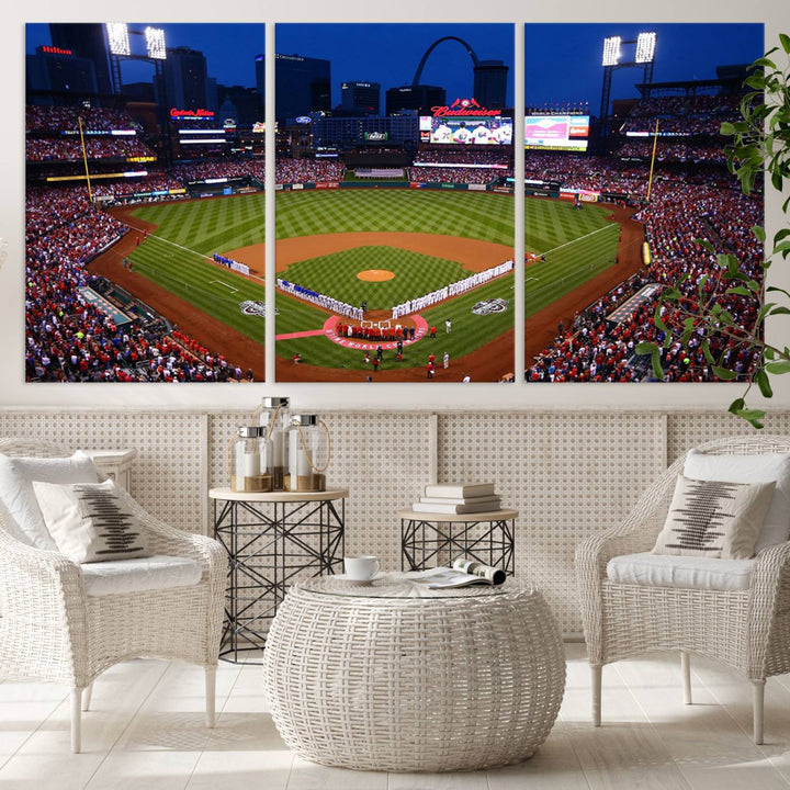 Busch Stadium Baseball Stadium Wall Art Canvas Print