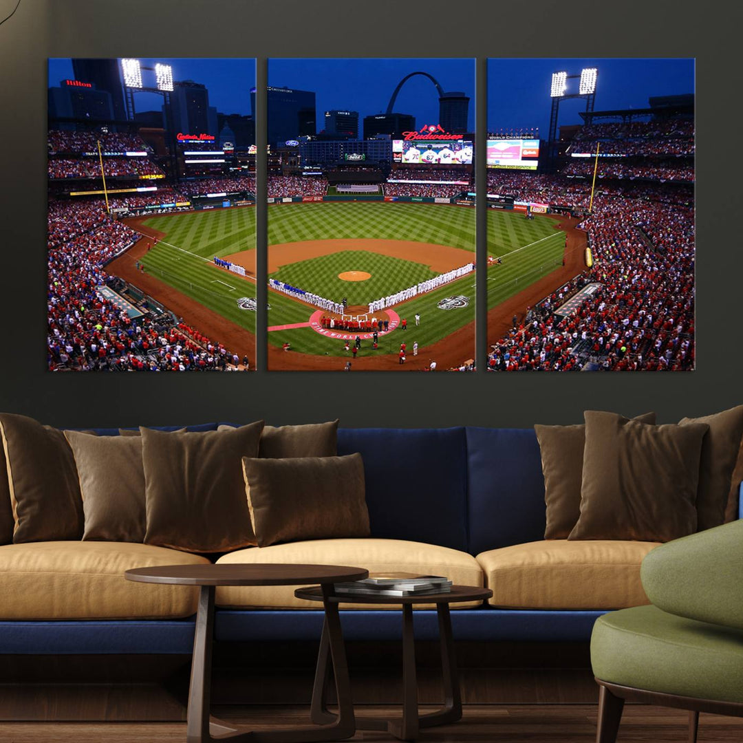 Busch Stadium Baseball Stadium Wall Art Canvas Print