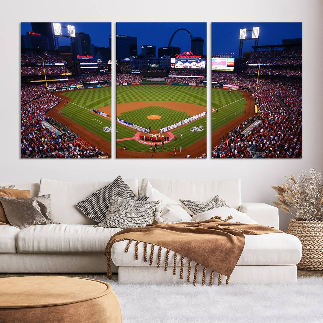 Busch Stadium Baseball Stadium Wall Art Canvas Print