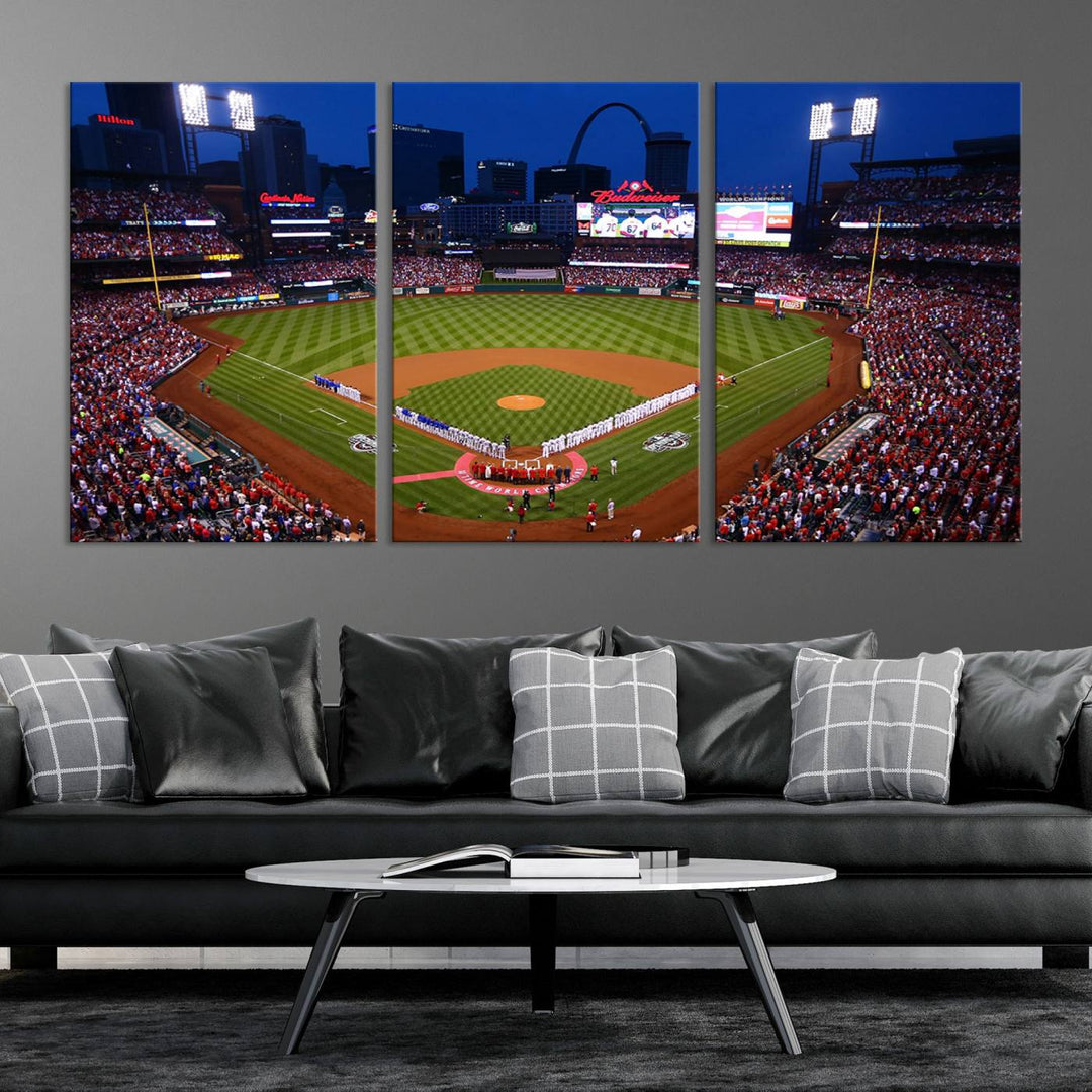 Busch Stadium Baseball Stadium Wall Art Canvas Print