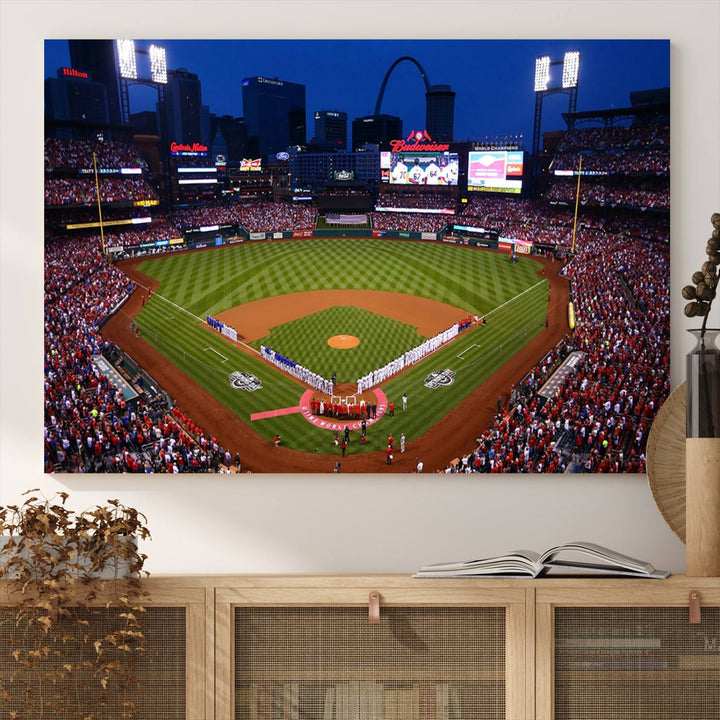 Busch Stadium Baseball Stadium Wall Art Canvas Print