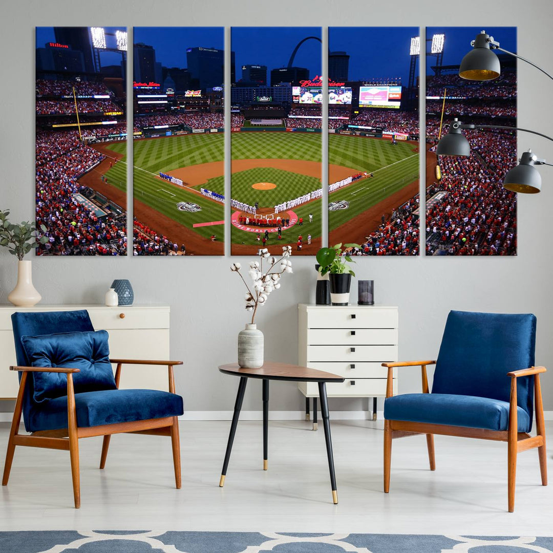 Busch Stadium Baseball Stadium Wall Art Canvas Print