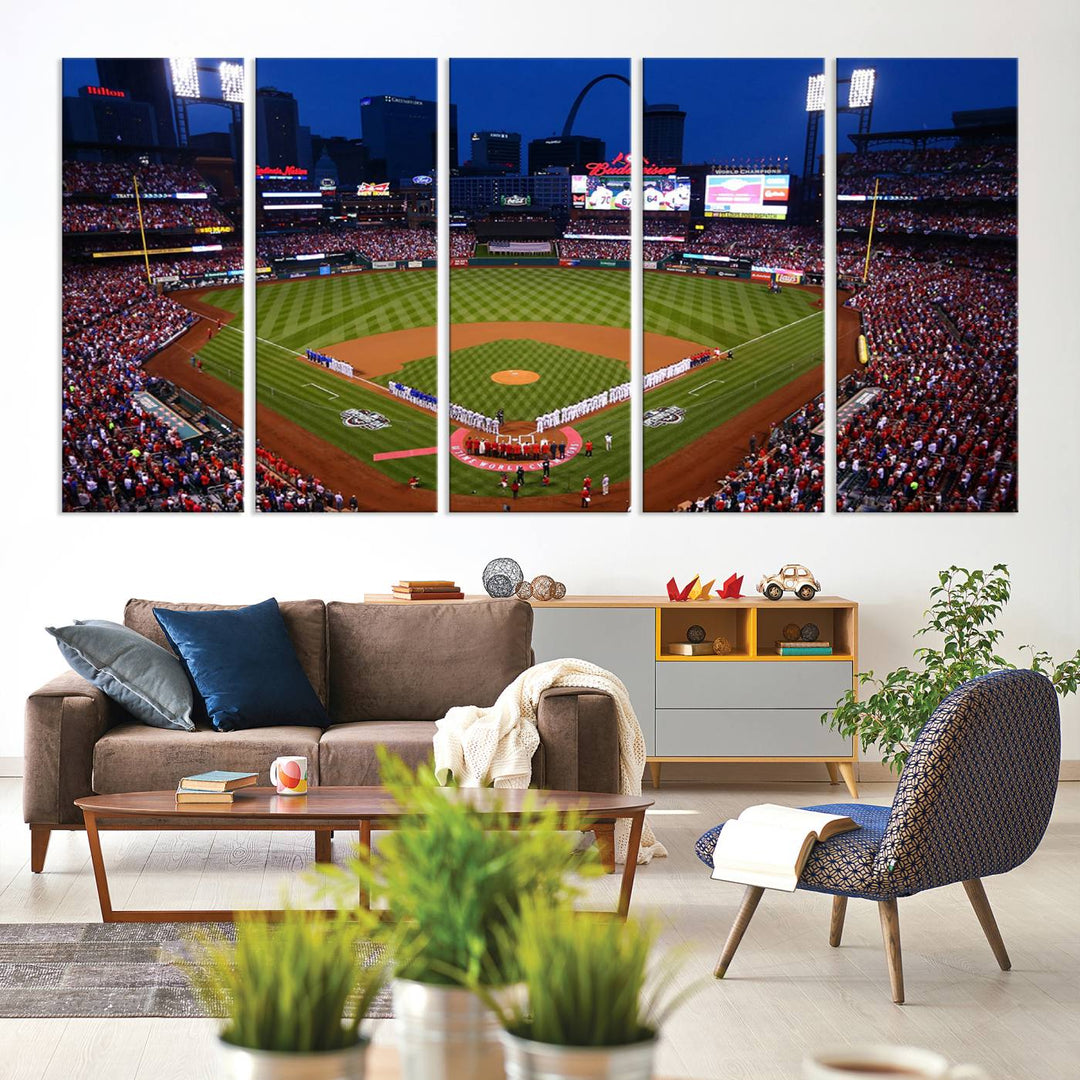 Busch Stadium Baseball Stadium Wall Art Canvas Print