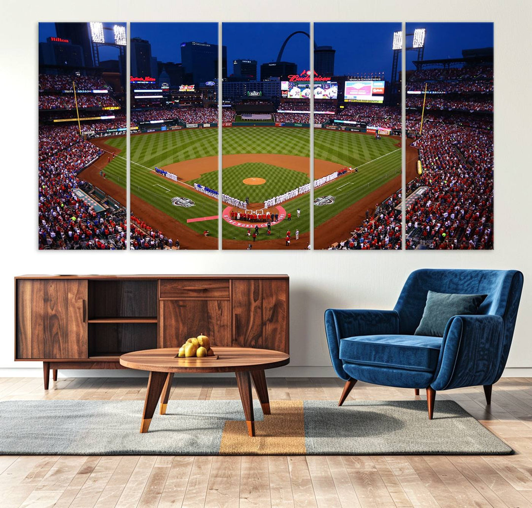 Busch Stadium Baseball Stadium Wall Art Canvas Print