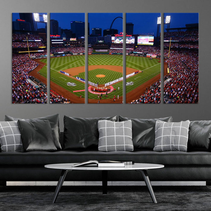 Busch Stadium Baseball Stadium Wall Art Canvas Print