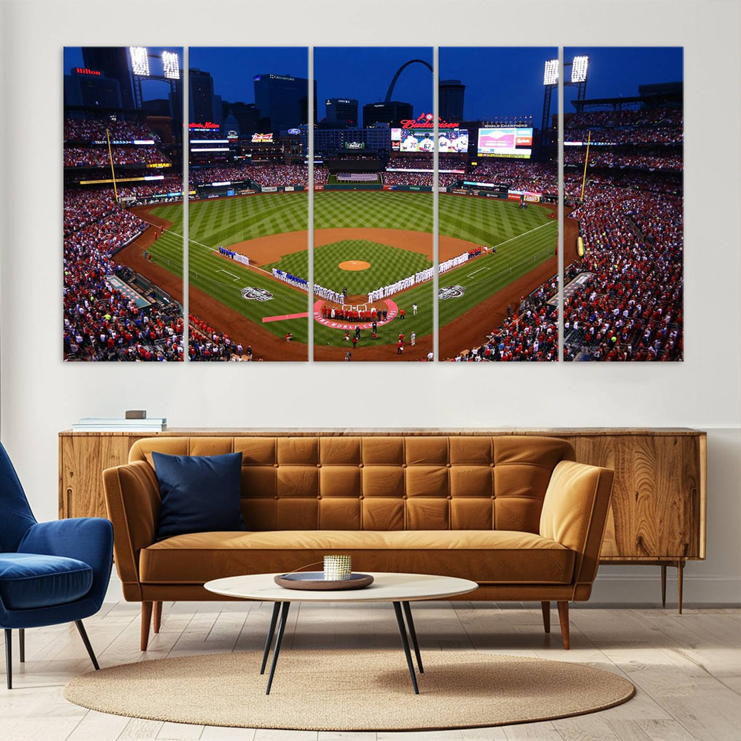 Busch Stadium Baseball Stadium Wall Art Canvas Print