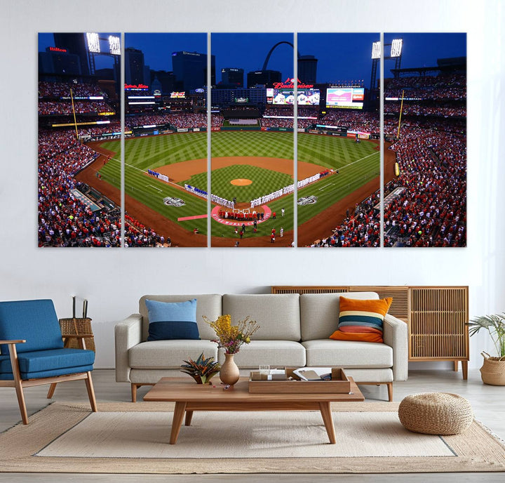 Busch Stadium Baseball Stadium Wall Art Canvas Print