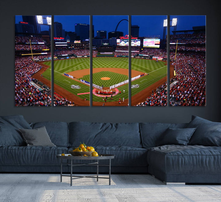 Busch Stadium Baseball Stadium Wall Art Canvas Print