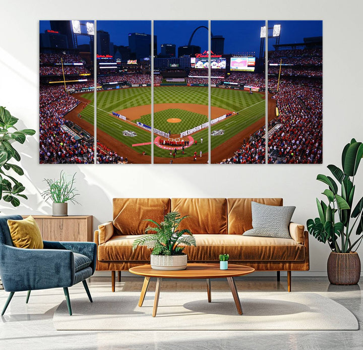 Busch Stadium Baseball Stadium Wall Art Canvas Print