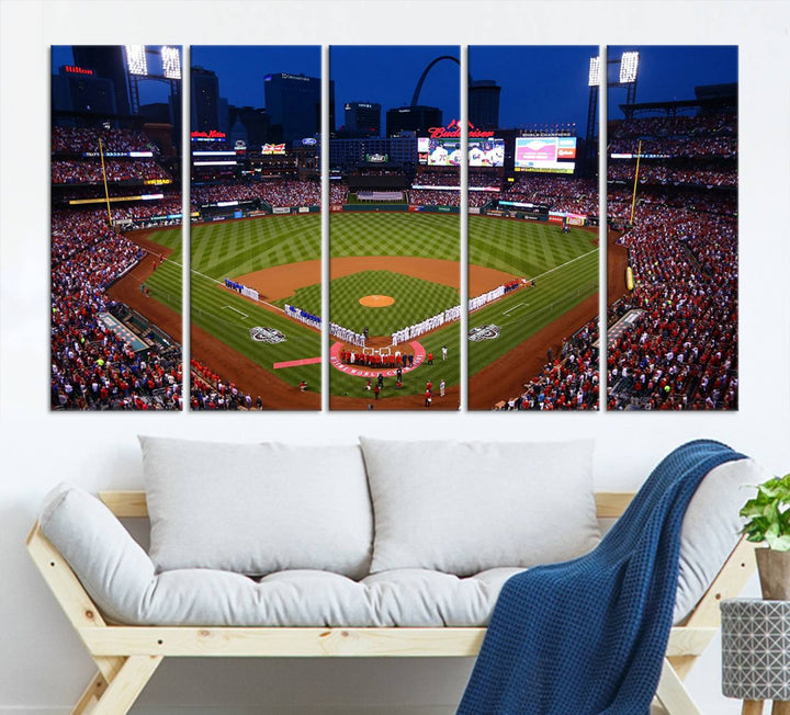 Busch Stadium Baseball Stadium Wall Art Canvas Print