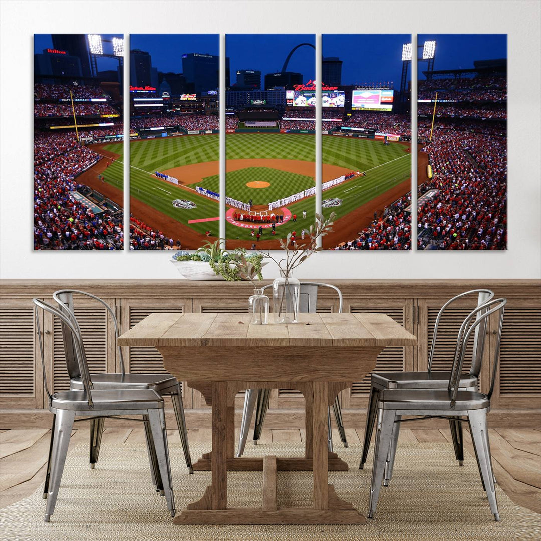 Busch Stadium Baseball Stadium Wall Art Canvas Print