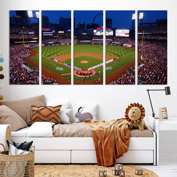 Busch Stadium Baseball Stadium Wall Art Canvas Print