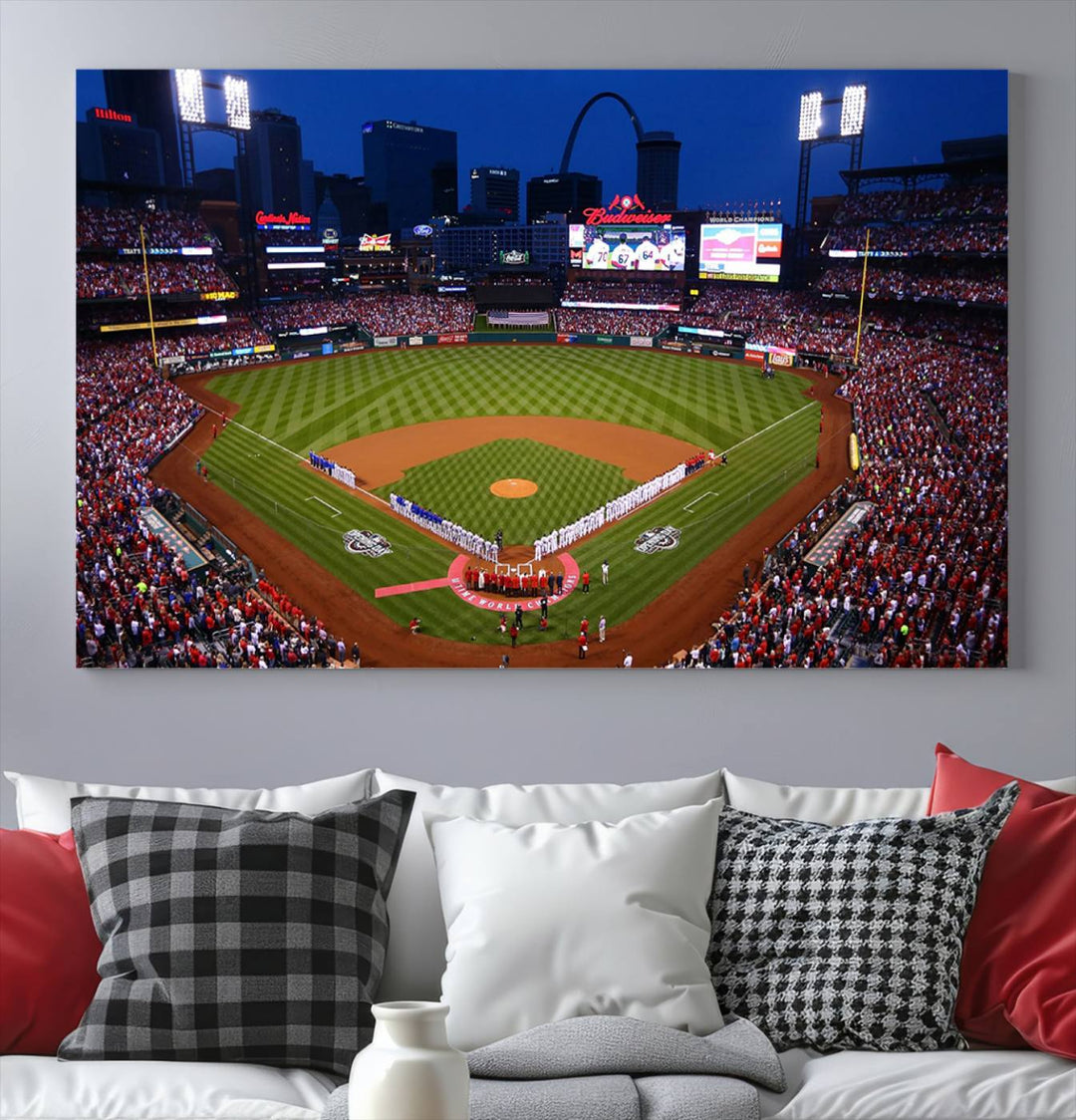 Busch Stadium Baseball Stadium Wall Art Canvas Print