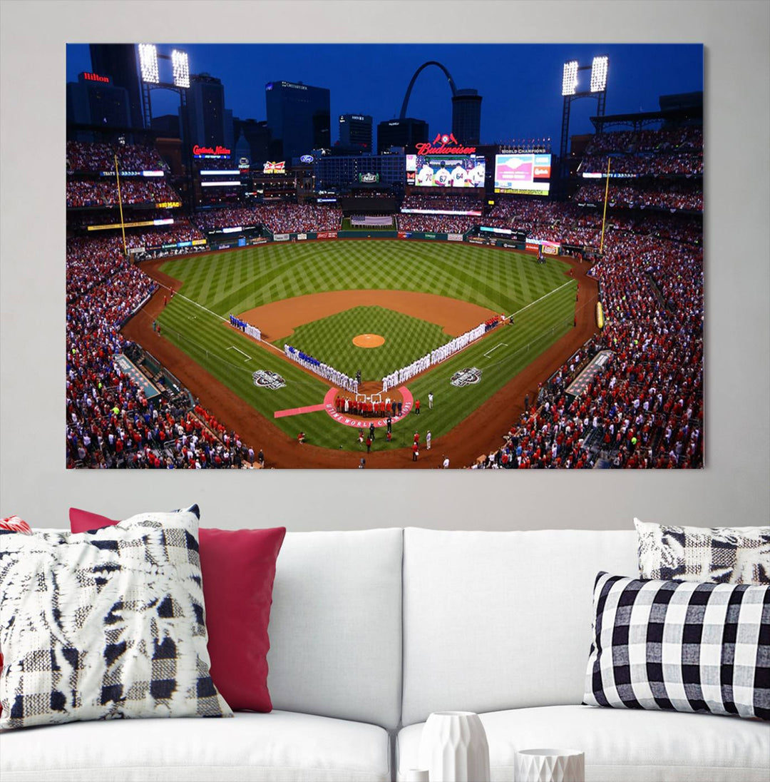 Busch Stadium Baseball Stadium Wall Art Canvas Print