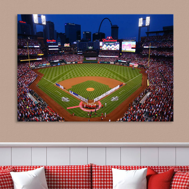 Busch Stadium Baseball Stadium Wall Art Canvas Print