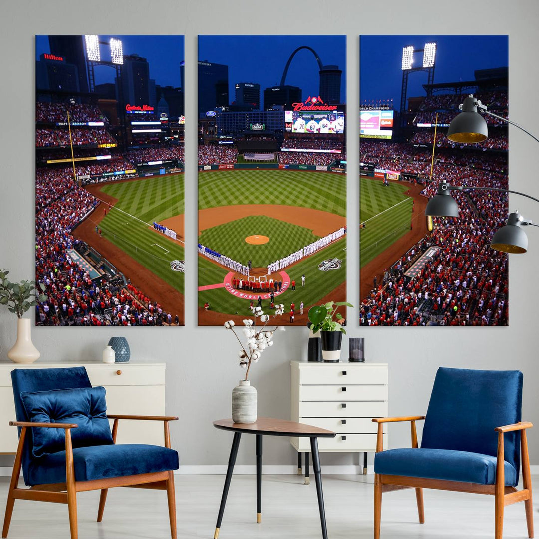 Busch Stadium Baseball Stadium Wall Art Canvas Print