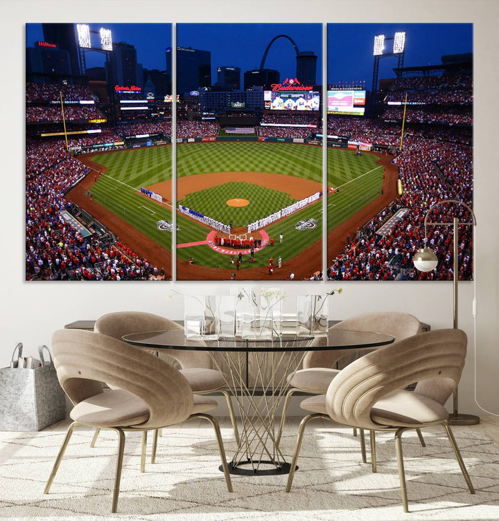 Busch Stadium Baseball Stadium Wall Art Canvas Print