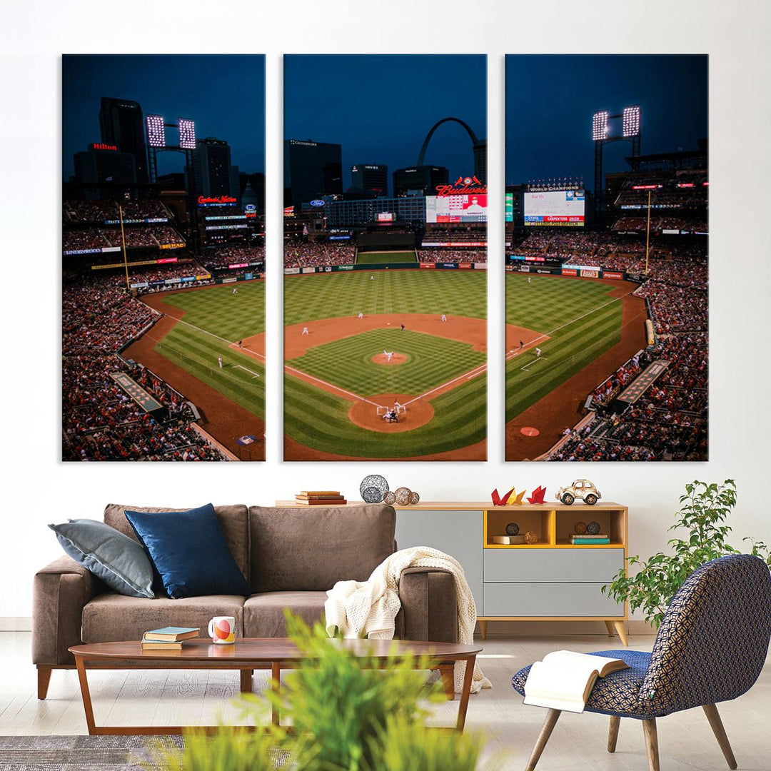 Busch Stadium St Louis Cardinals Stadium Wall Art Canvas Print