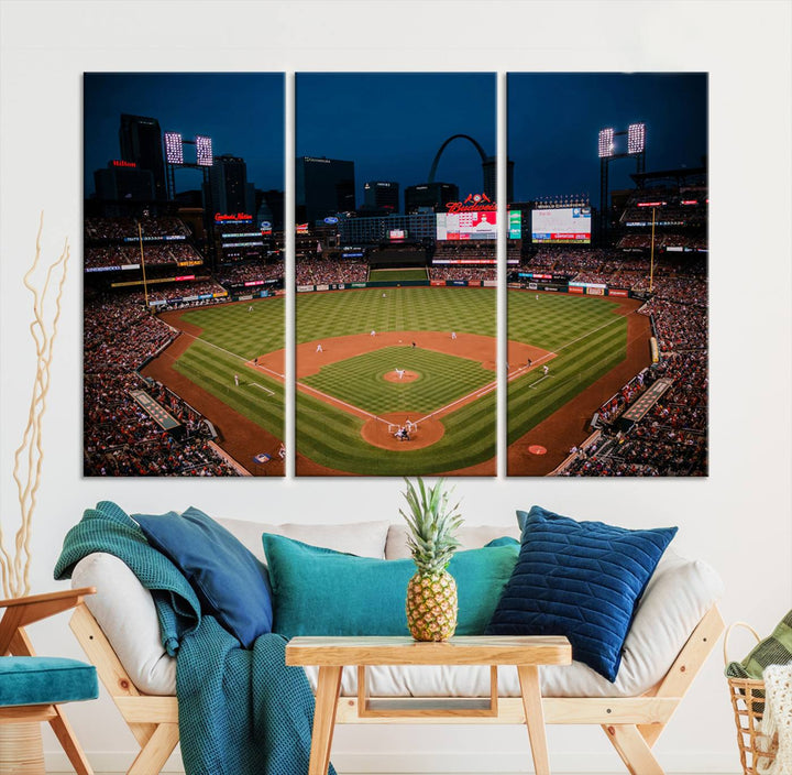 Busch Stadium St Louis Cardinals Stadium Wall Art Canvas Print