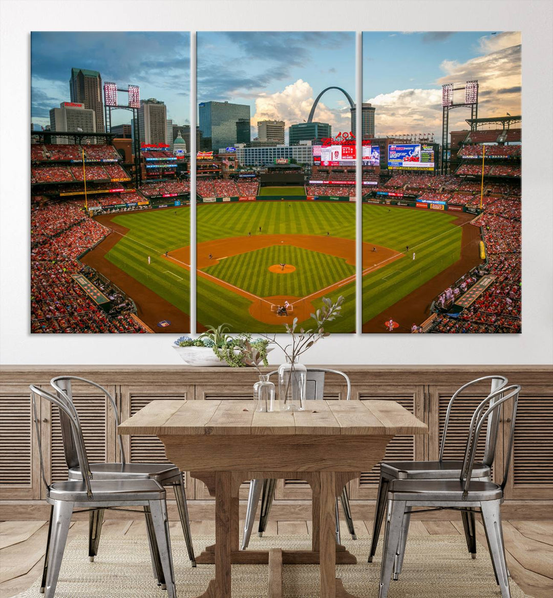 Busch Stadium St Louis Cardinals Stadium Wall Art Canvas Print