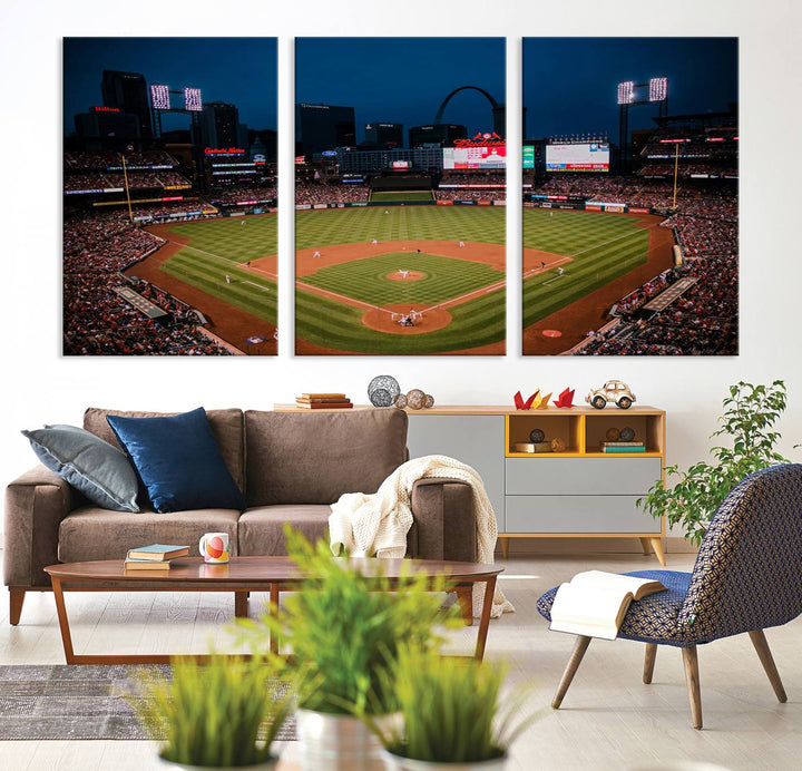 Busch Stadium St Louis Cardinals Stadium Wall Art Canvas Print