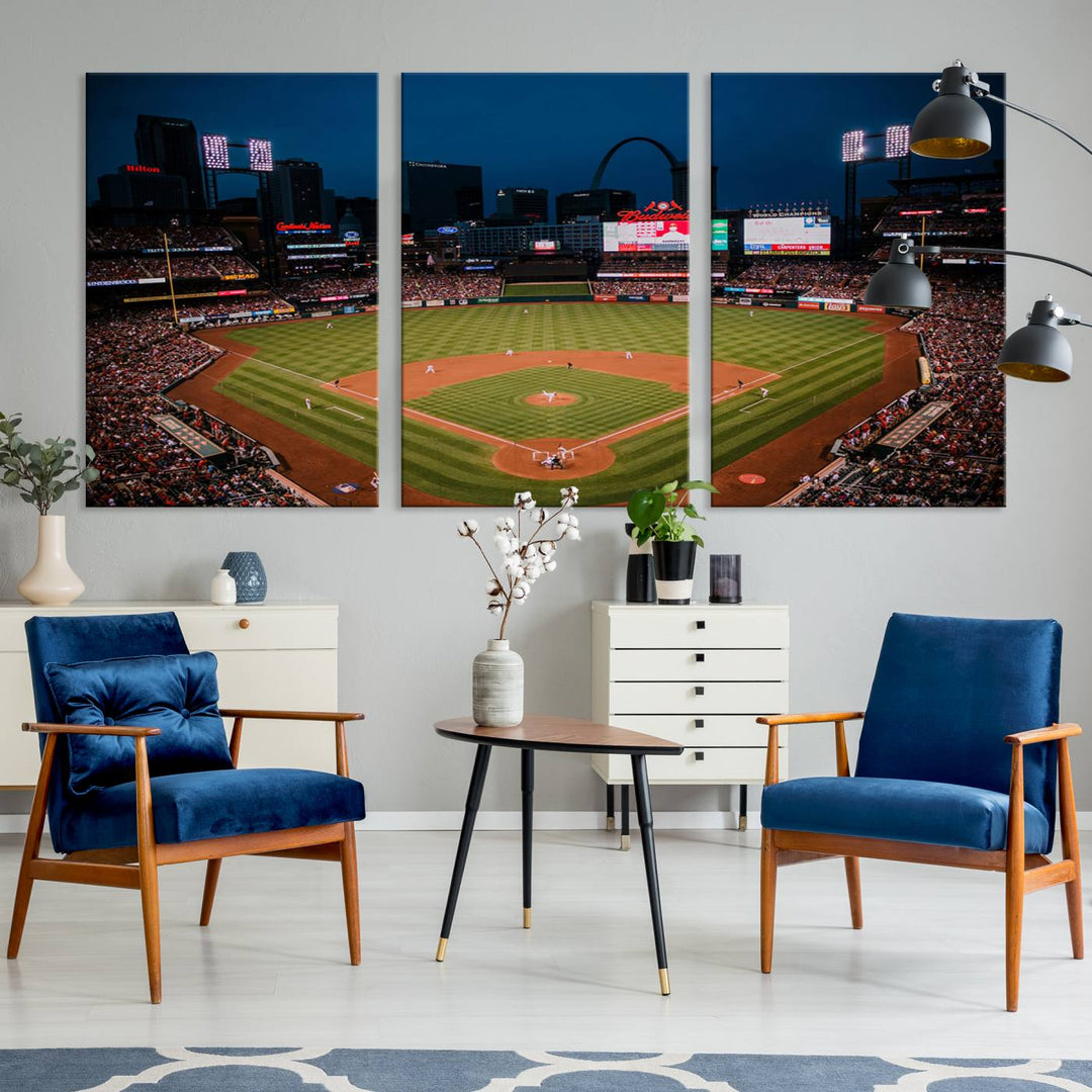 Busch Stadium St Louis Cardinals Stadium Wall Art Canvas Print