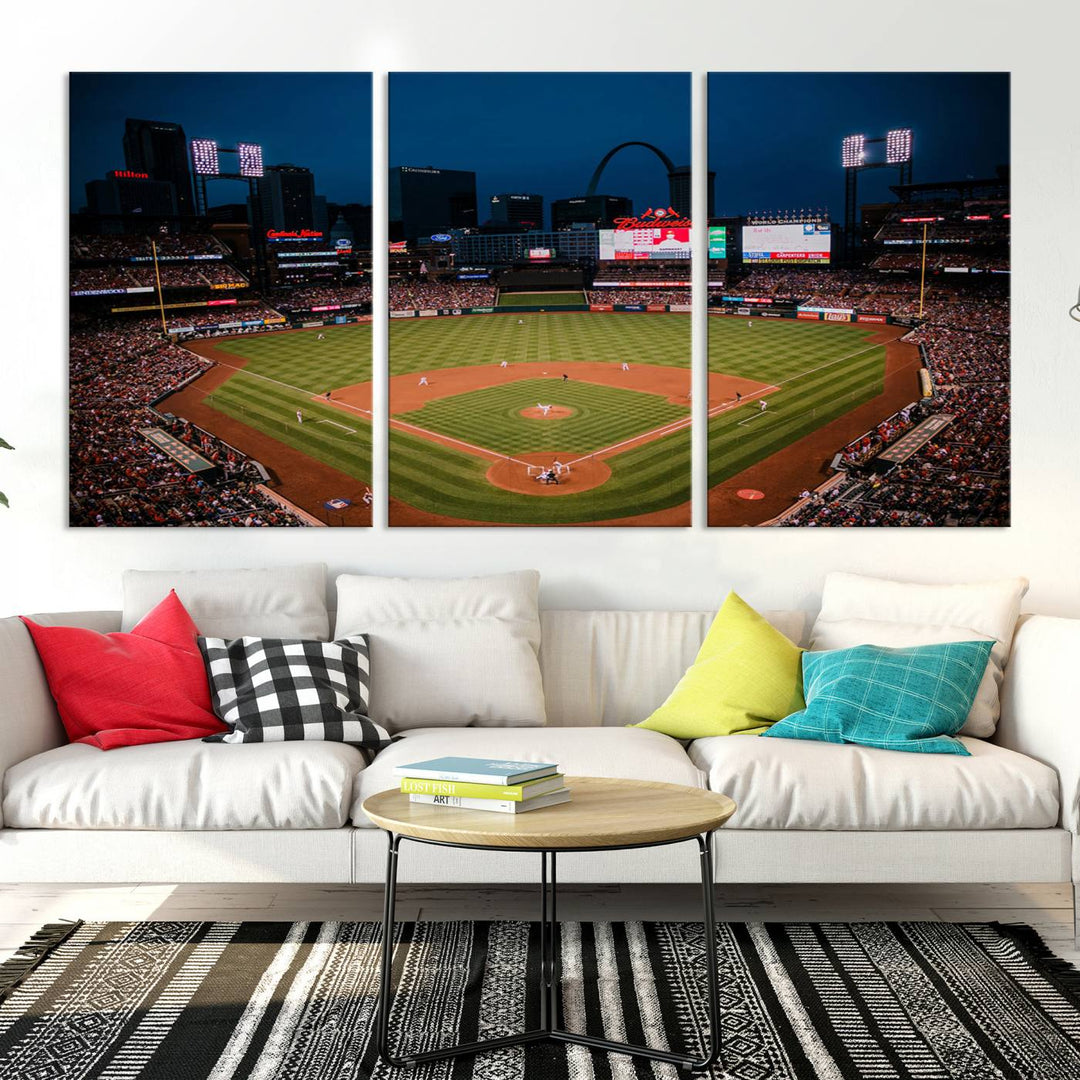 Busch Stadium St Louis Cardinals Stadium Wall Art Canvas Print