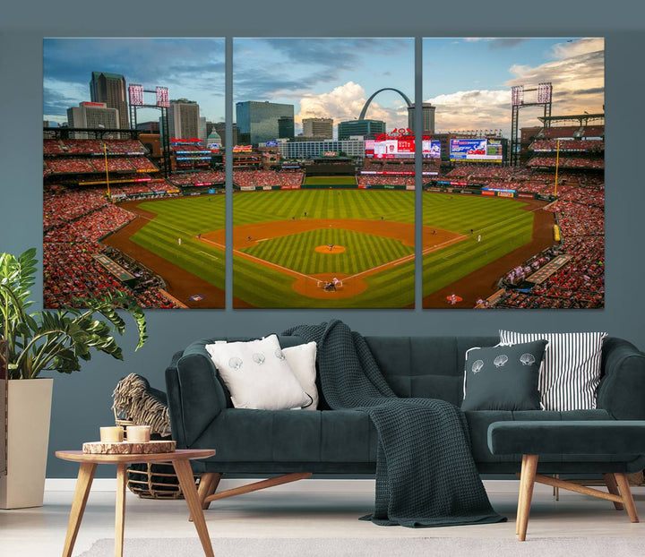 Busch Stadium St Louis Cardinals Stadium Wall Art Canvas Print