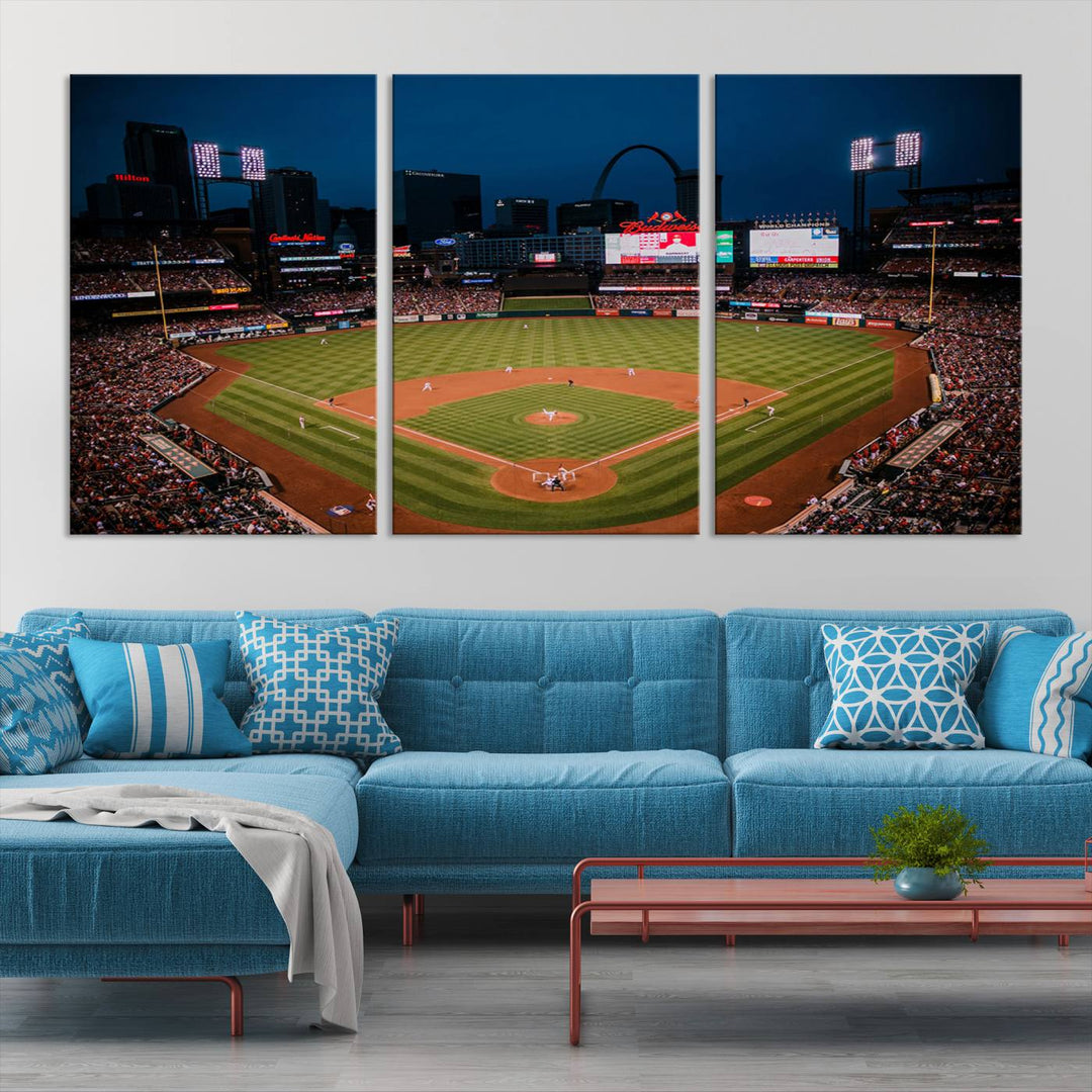 Busch Stadium St Louis Cardinals Stadium Wall Art Canvas Print